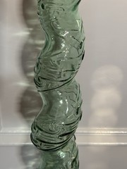 Vintage Italian SNAIL BOTTLE 3 liter Green Glass Wine 32” Tall Chanti Imports