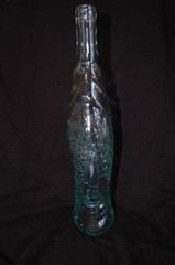 Vintage Glass Fish Wine Bottle ~ Green / Blue