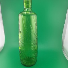Gallo ripple wine bottle 4/5 quart rare vintage Green embossed scrolls in bottle