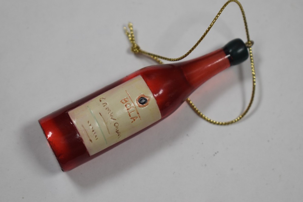 Bolla Red Wine 3&Prime; Acrylic Advertising Wine Bottle Christmas Tree Ornament