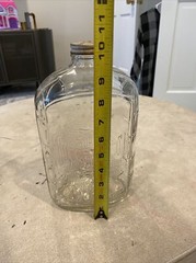 Vintage One Half Gallon Owens-Illinois Clear Glass Wine Embossed Quality Control