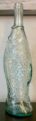 Light Aqua Pescevino Fish Wine Bottle