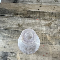 Vintage Frosted HU Heinz Co Wine Bottle Glass