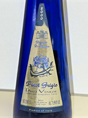 Cobalt Blue 2000 Pinot Grigio Gartano D&rsquo;Aquino bottle 19 inches Tall