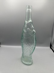 Vintage Italian Cevin Glass Fish Chianti Wine Bottle 75cl 3VEA78 Beach Decor