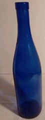 750 Ml Cobalt Blue Hock Wine Bottles, Cork Finish