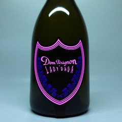 RARE Lady Gaga Dom X Perignon Rose Mag Luminous Light Up Pink Empty Bottle 1.5 L