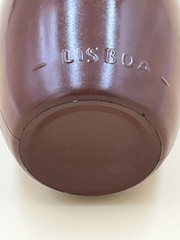 Vintage JM Da Fonseca Lisboa Empty Wine Bottle Portugal Rust Brown 7 in