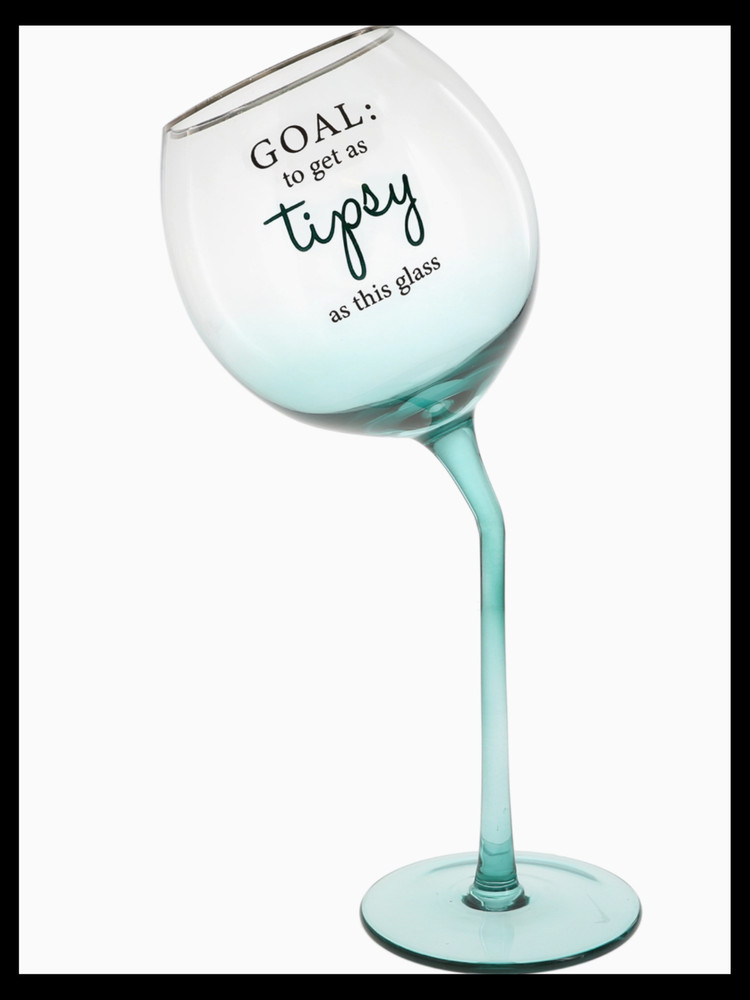PAVILLON 11 OUNCE TIPSY STEMMED WINE GLASS/MOTHER&rsquo;S DAY/ BIRTHDAY GIFT