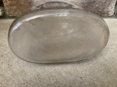 Vintage FAIRVIEW WINE of MAINE Clear Pressed Glass with Grapes 1/2 Gallon Jug