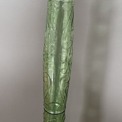 Vintage 44&Prime; Tall MCM Italy Green Glass Chianti Wine Bottle Decanter
