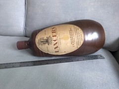1955 VINTAGE LANCERS ROSE CLAY-CROCK 15” JEROBOAM BOTTLE WITH ORIGINAL FOIL CAP