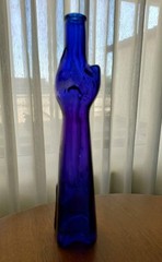 Riesling Mosel/Rheinhessen Wine Bottle Cat Shape Bottle COBALT BLUE w/o Cork