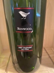 RARE Empty 3 Liter Bottle Of Renwood 2001 zinfandel