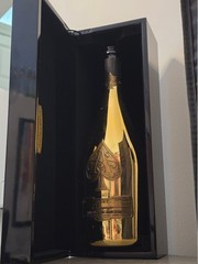 EMPTY ACE OF SPADES GOLD (ARMAND DE BRIGNAC) 1.5 L MAGNUM BOTTLE W/ CASE + COVER