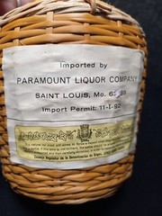 Vtg Bottle Wicker Wrapped oloroso el dorado sherry Spain Antonio Alcanta & C/48b