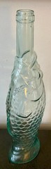 Light Aqua Pescevino Fish Wine Bottle