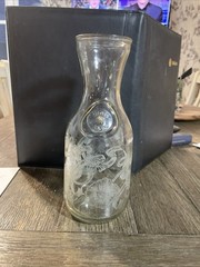 Vintage Paul Masson Norman Kosarin Wine Decanter Carafe Etched Glass 1989