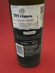 19 Crimes FRANKENSTEIN Monster Universal Empty Wine Bottle Halloween