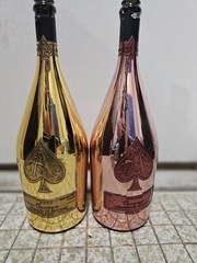 2 Ace Of Spade Empty Bottle Armand De Brignac Champagne 750ml , Gold And Rose
