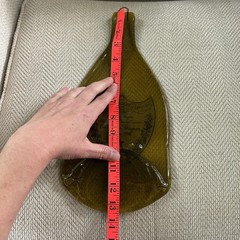 Cuvee Dom Perignon Vintage 1992 Heat Flattened Bottle Amber Glass Tray Wall Art