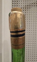 VTG 32&Prime; GREEN GLASS CHIANTI ITALY BOTTLE KNEELING WOMAN