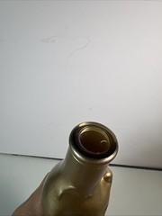 Rheinhessen Riesling Gold Happy Cat Figural Glass Wine Bottle EMPTY