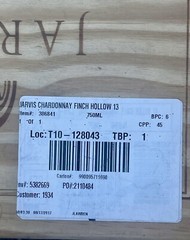 JARVIS FINCH HOLLOW CHARDONNAY WINE NAPA VALLEY EMPTY WOOD BOX W/LID 14X12.5X8.5