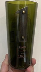 Upcycled Drinking Glass made from Cut Wine Bottle – Home Bar/Man Cave