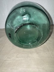 Large Aque Glass Ayelense Demijohn Wine Bottle 12” Vintage(J2)