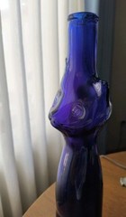 Riesling Mosel/Rheinhessen Wine Bottle Cat Shape Bottle COBALT BLUE w/o Cork