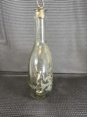 Stafford Etched Glass Wine Bottle made in Portugal