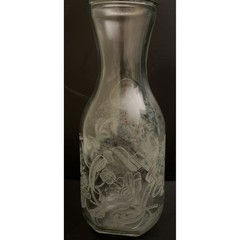 Vintage Paul Masson Norman Kosarin Wine Decanter Carafe Etched Glass 1852
