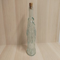 Vintage Glass Fish Shaped Bottle Light Blue 13.5&Prime; Tall