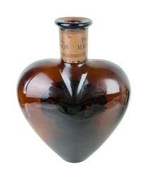Heart Shaped Glass Wine Bottle PAUL MASSON RARE CREAM SHERRY Curve’e No. 002c