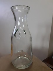 Vintage Paul Masson Since 1852 ~ 36 oz Glass Carafe Decanter Milk Bottle