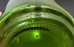 Vintage USA Green Glass 1/2 Gallon Bottle Decanter #810 No lid