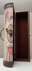 Vintage Chambertin Grand Cru Classe Empty Wine Case Dark Red Wood