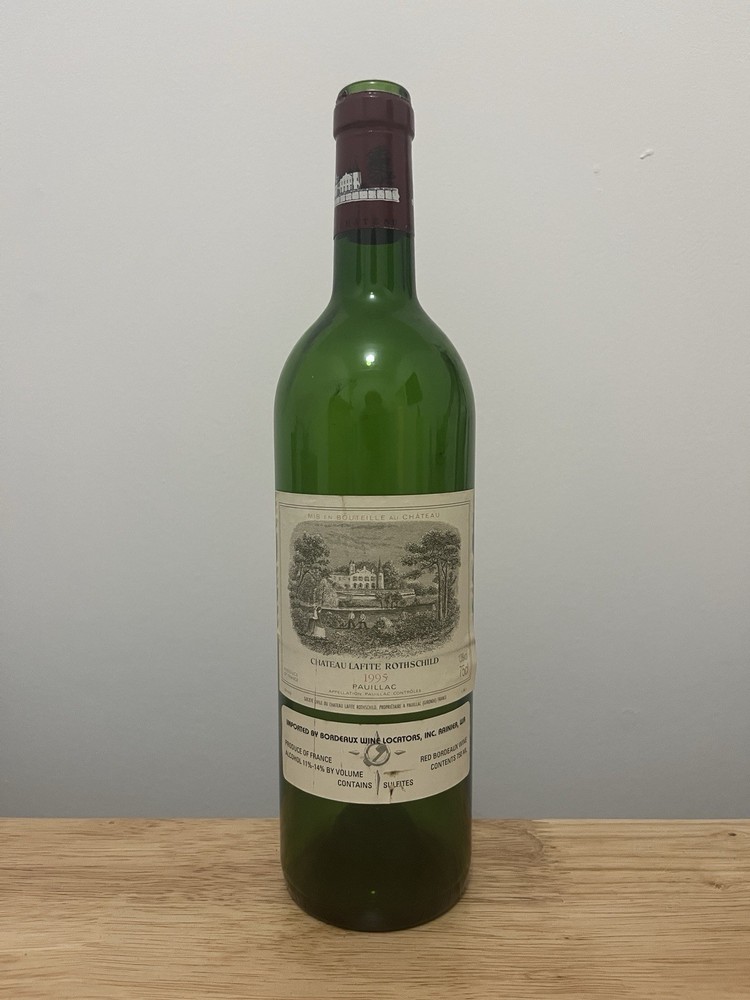 EMPTY 1995 Chateau Lafite Rothschild Pauillac Bordeaux Bottle