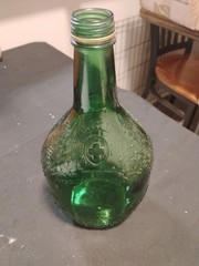 Vtg United Vintners 4555 half Gallon Green Glass Bottle/Established -1881