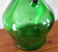 Vintage 68 Thatcher Glass 1.5L Emerald Green 11&Prime; Decanter Jug Wine Bottle