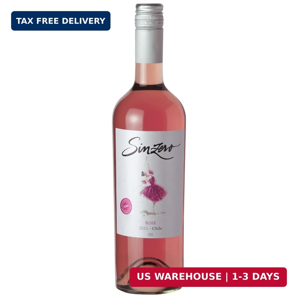 SINZERO – Non-Alcoholic Rosé Wine – 25.4 fl oz Bottle – De-alcoholized under 0.5