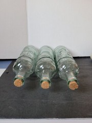 Lot of 3 Glass Grape Vine Wine Bottles Made in Spain 1 Liter Good Condition