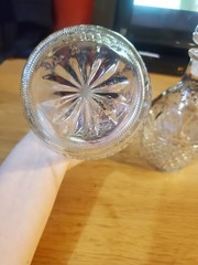 Vintage Crystal Wine And Brandy Bottle Containers