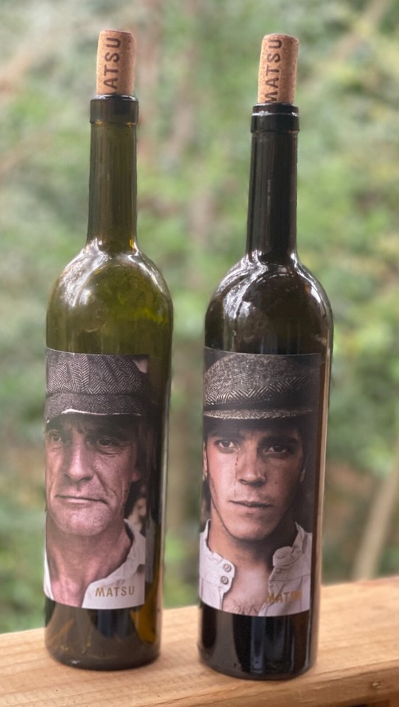 Empty Bottle 0.7 Liter Set of 2 Matsu El Picaro & El Recio Cork Spain