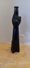 2012 Mosel Riesling Black Matte Cat Empty Wine Bottle 13 Inches Decor