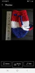 Handmade Knit 4th Of July Wine Bottle Cover