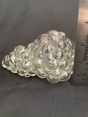 Clear Glass Vintage Grape Cluster Wine Bottle Made In Turkey