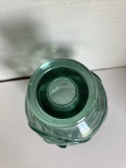 Canada Green Glass Embossed Fruit Grape Apple Cherry Pear Decanter Wine Bottle