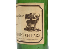 Stag&rsquo;s Leap Wine Cellars 1973 S.L.V. Cabernet Sauvignon empty bottle, with cork.
